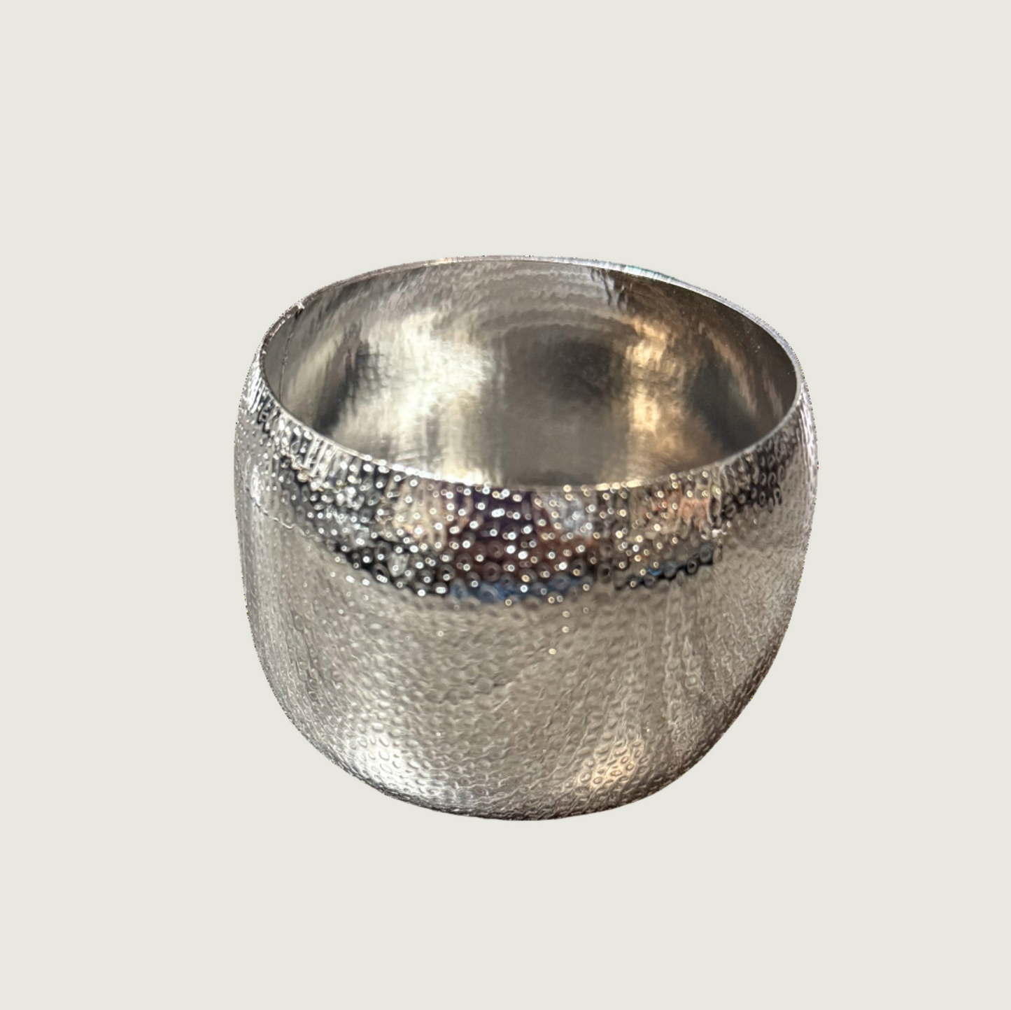 Silver Chunky Hammered Metal Bracelet