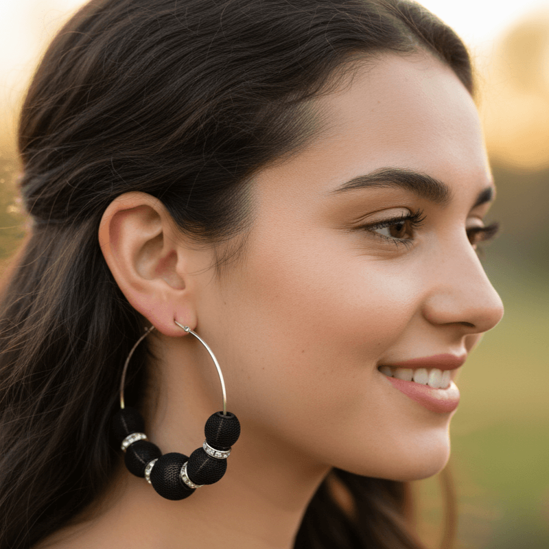 Black Basketball Wives 2 1/4" Earrings