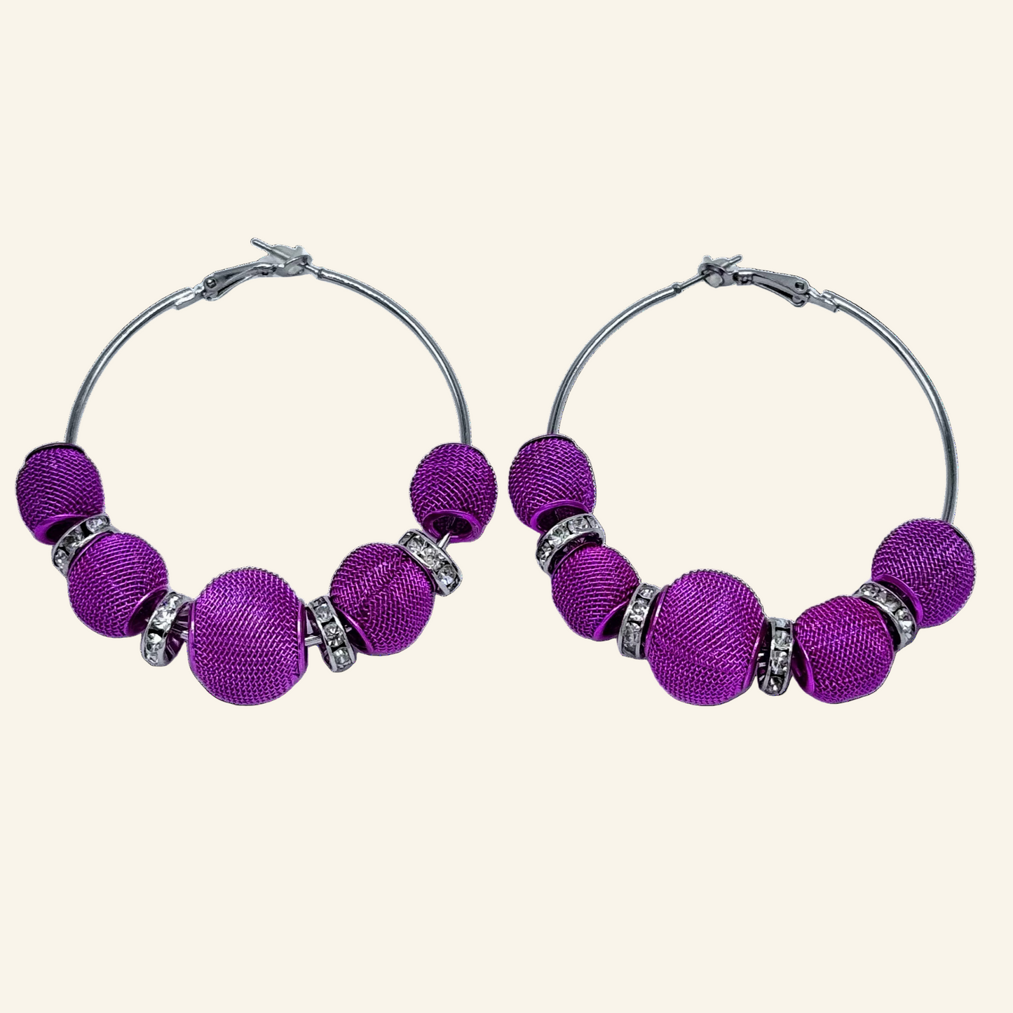 Purple Basketball Wives 2 1/4" Earrings
