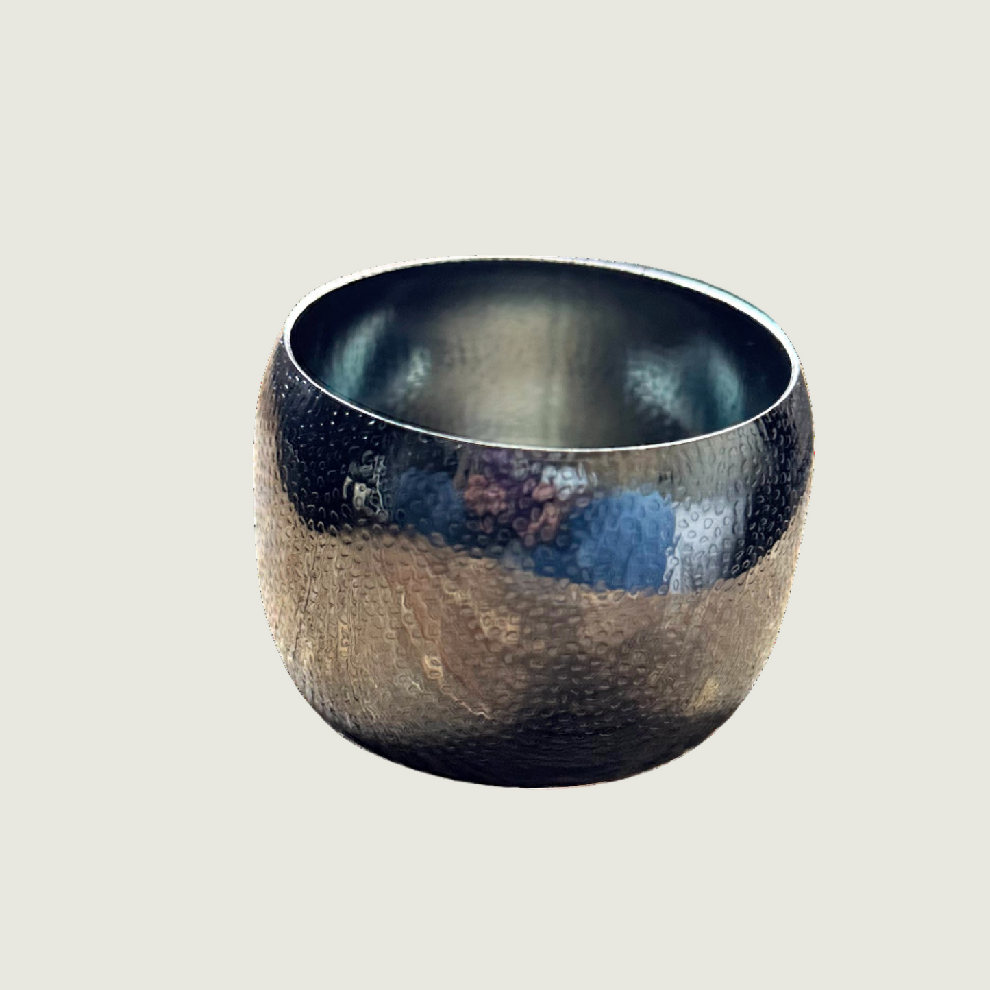 Gunmetal Chunky Hammered Metal Bracelet