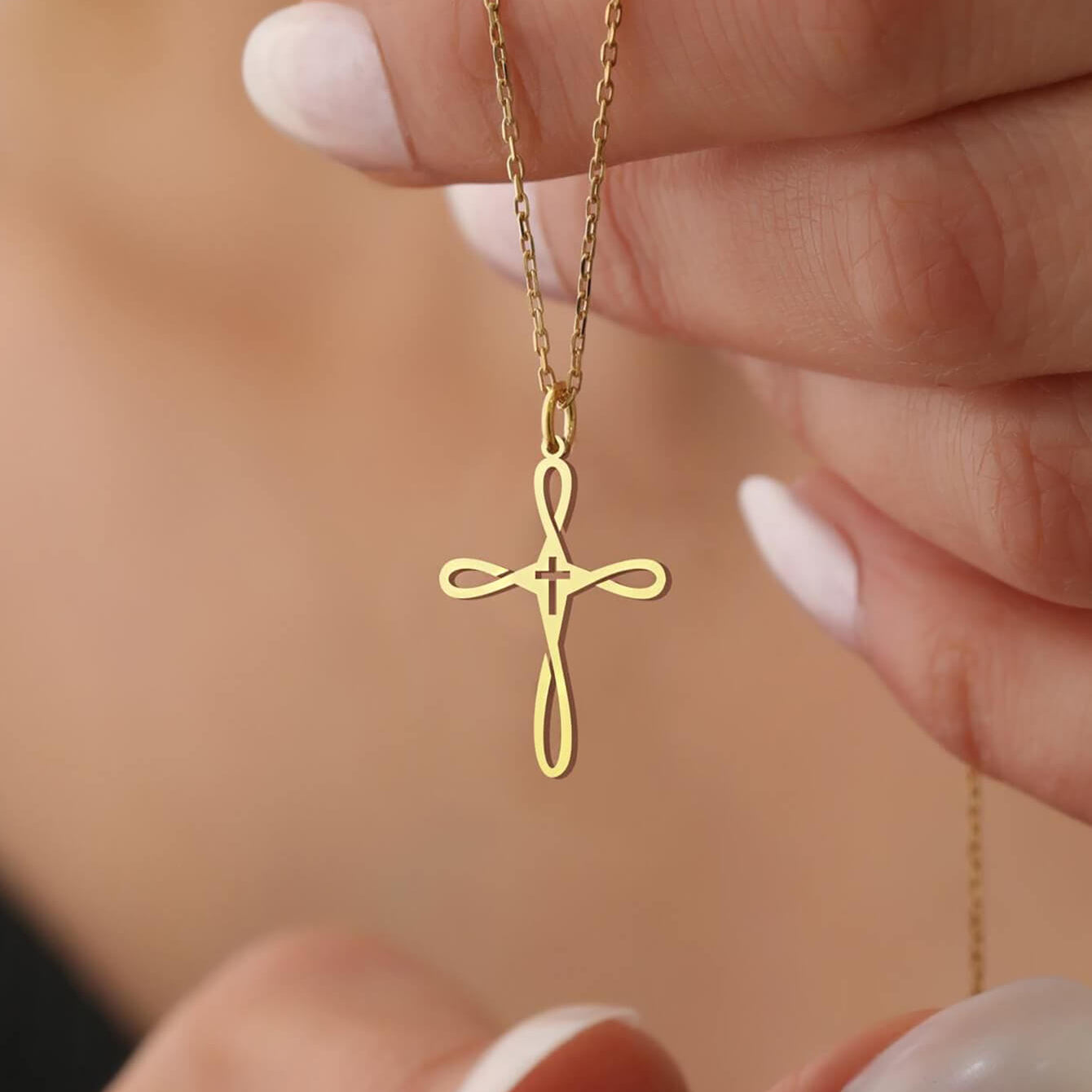 Gold Plated Cross (IP) 304 Stainless Steel Bohemian