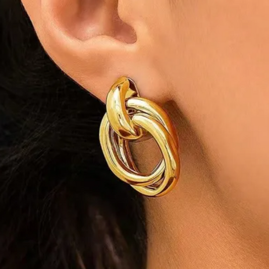 Gold Plated 316 Stainless Steel Irregular Classic Style