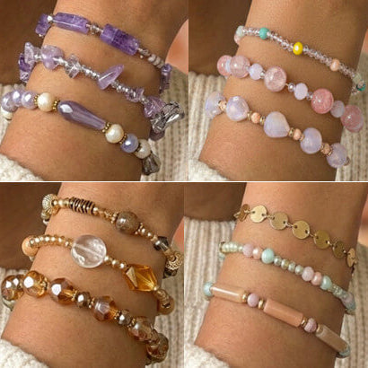 Jewelry Wholesale Lot of 90 Bracelets, Beaded, Crystals, Stones for Women and Girls.