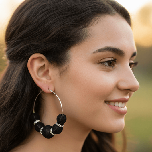 Black Basketball Wives 2 1/4" Earrings